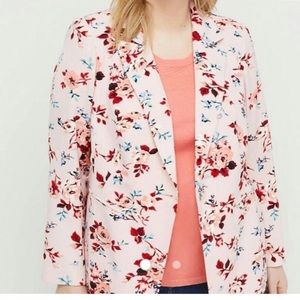 Lane Bryant Pink Floral Blazer sz 18 NEW